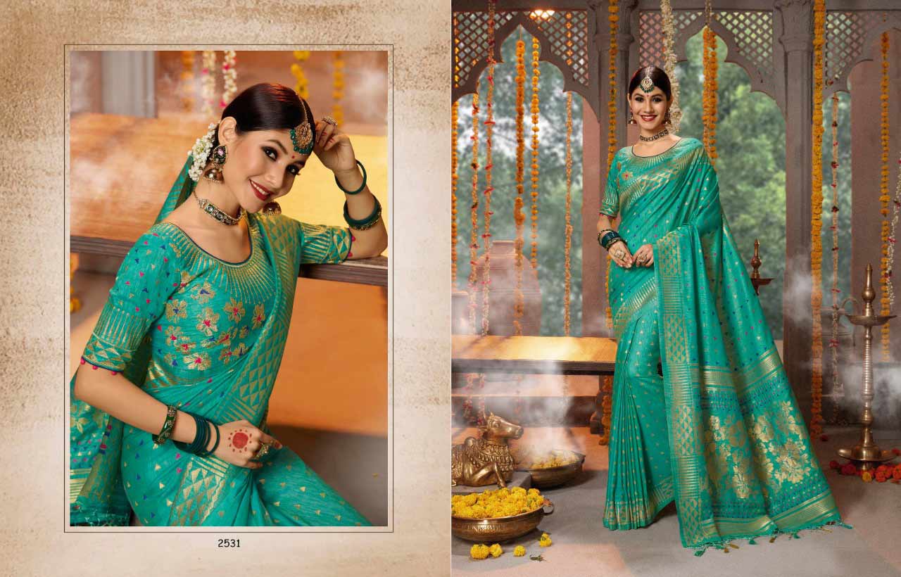 Kessi Rajdhani Silk Cotton Jacquard Banarasi Silk Saree Kessi Rajdhani Silk Cotton Jacquard Banarasi Silk Saree